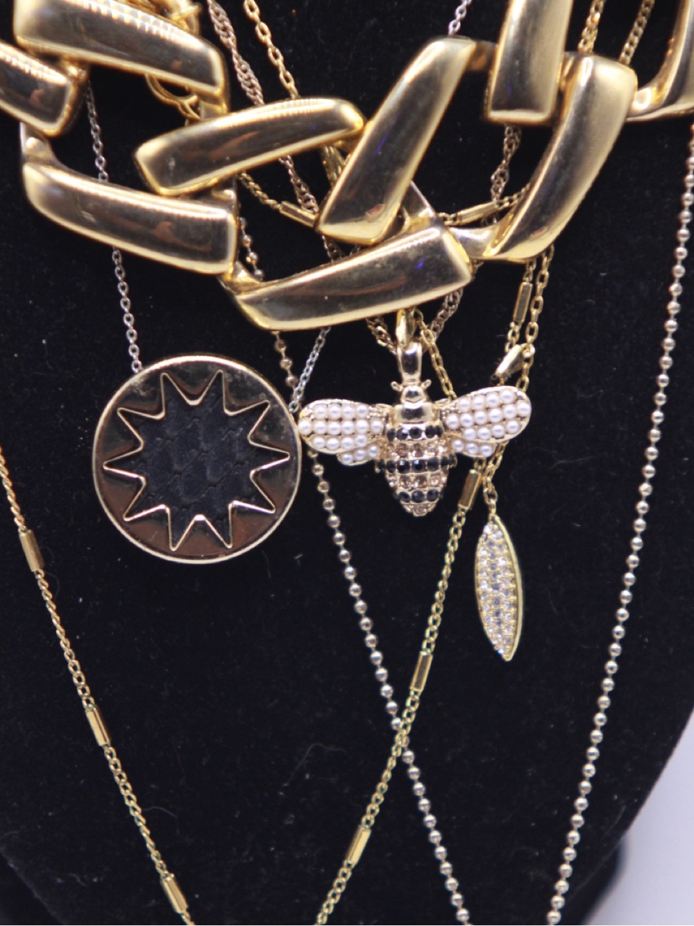 Lot of 6 Designer necklaces - Charter club baublebar Stella & dot Harlow jcrew - Picture 3 of 9